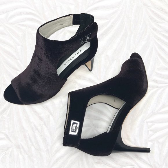 Matt Bernson Shoes - MATT BERNSON Dark Purple Velvet Lyra Shooties